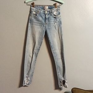 Agolde women's damaged distressed jeans size 23